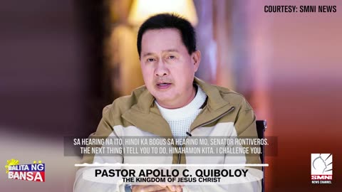 Pastor Apollo, nagsalita na laban sa mga akusasyong inihain sa komite ni Sen. Risa