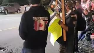 anti Trudeau rally in Surrey BC October 22 2022