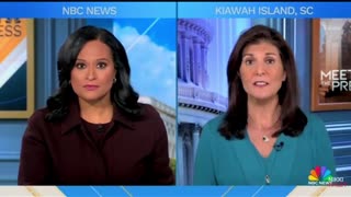 Republican Presidential Candidate Nikki Haley Discusses Israel Attack On NBC's Meet The Press