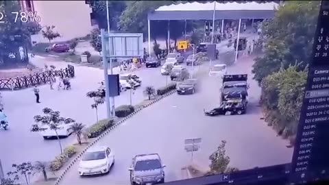 Truck hitting to people