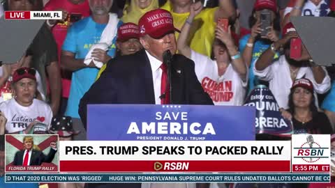 The rain in Miami didn't dampen the finale to Trump's speech