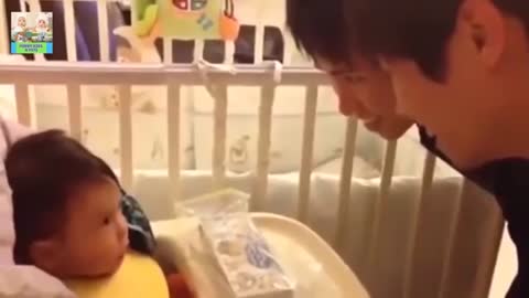 Little baby is confusing by twins parents