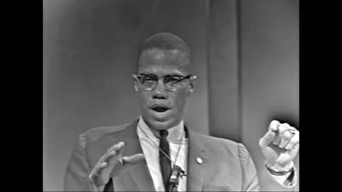 Malcolm X, being interviewed by Professor John Leggett, Berkeley in October 1963