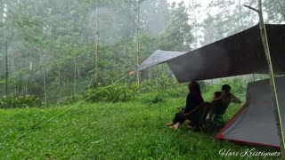 Camping • Relaxing Camping in Heavy Rain • Sound of Rain