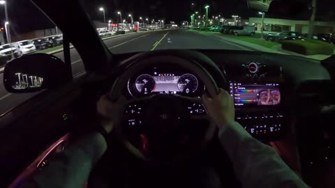 2023 Bentley Bentayga EWB POV Night Drive (3D Audio)(ASMR)