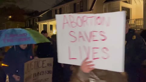 Far Left protestors march by Justice Kavanaugh’s home in the rain