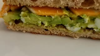 Egg Avocado sandwiches with cheese slices