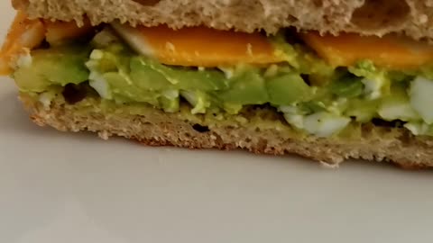 Egg Avocado sandwiches with cheese slices
