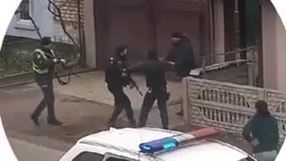 Zelensky's thugs forcing citizens to fight in his US NATO Proxy War.