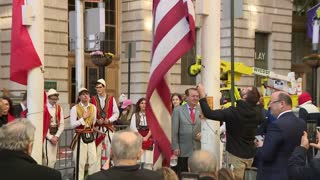 Mayor Eric Adams Delivers Remarks at Albanian Flag Raising Ceremony