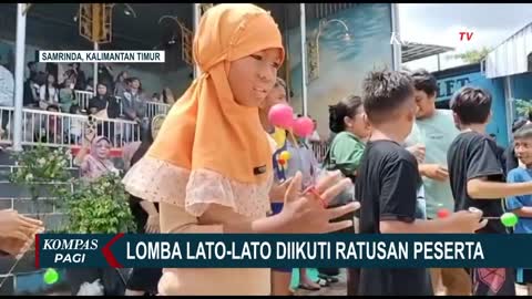 Permainan Latto-latto Digilai, Ratusan Anak di Samarinda Ikut Lomba Latto-latto di Pemandian Serayu