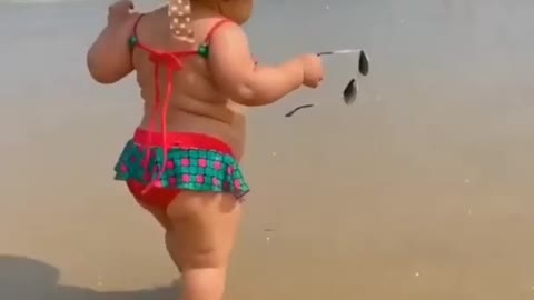 Baby on beach / Cute babies on beach