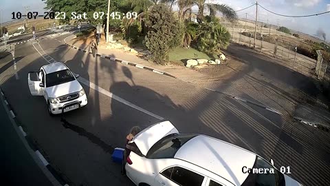 CCTV footage shows fighting near kibbutz in Yachini