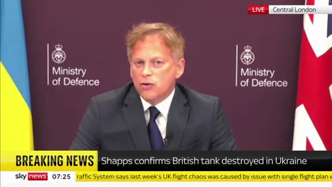 British Defense Minister Grant Shapps confirmed the destruction of the Challenger 2 tank in Ukraine