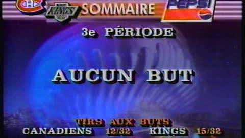 Le 4 ieme match de la final de la coupe Stanley de 1993 Canadien de Montréal vs Kings de Los Angeles
