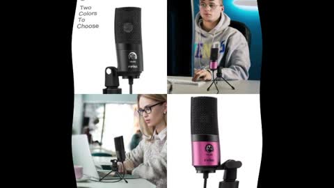 Fifine Metal USB Condenser Recording Microphone For Laptop Windows Cardio-id Studio