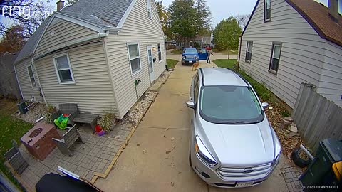 Runaway Truck Rolls Into Parked Car