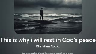 This is why i will rest in God's peace