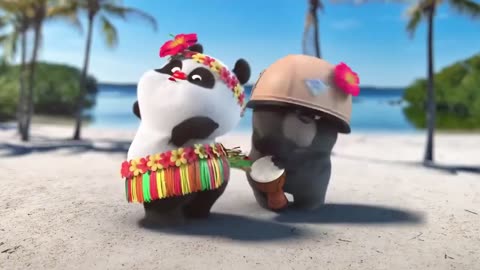 Cute baby panda video