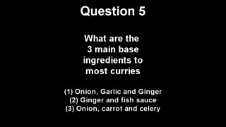 Cooking Pop Quiz