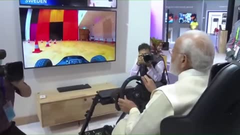 Car driving Indian prime minister in europe