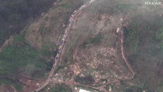 Satellite images show traffic jams in Nagorno-Karabakh