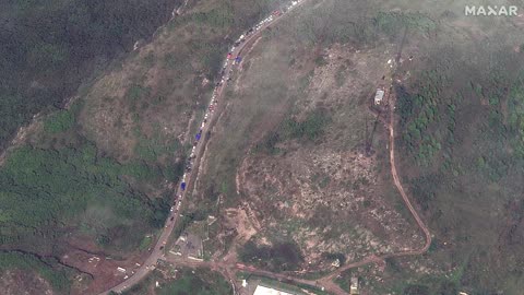 Satellite images show traffic jams in Nagorno-Karabakh