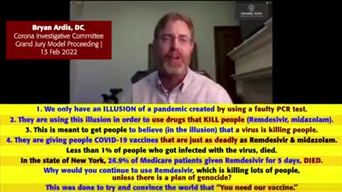 THEY CREATED AN ILLUSION OF A PANDEMIC TO USE DRUGS & VACCINES TO KILL PEOPLE