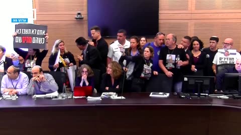 Gaza hostage relatives storm Israeli parliament panel
