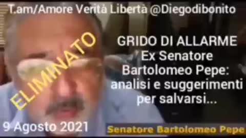 ESCLUSIVO. Ex Senatore Bartolomeo Pepe: Preparatevi perchè siamo appena all'inizio!