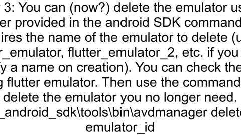 How to removedelete an emulator