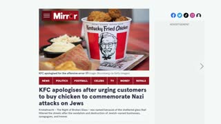 KFC apologises after urging customers to buy chicken to commemorate Nazi attacks on Jews