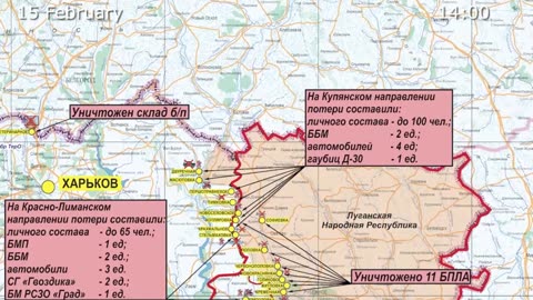 Russian Defence Ministry report on the progress of the special military operation-15 February 2023)