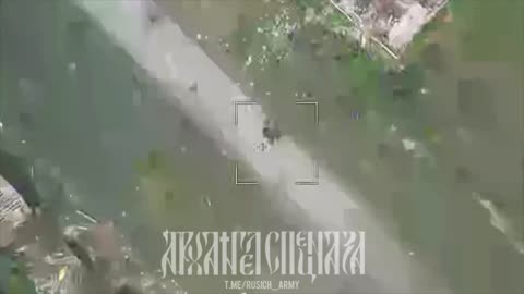 Lancet Drone Attacks a Group of Ukrainian Infantry