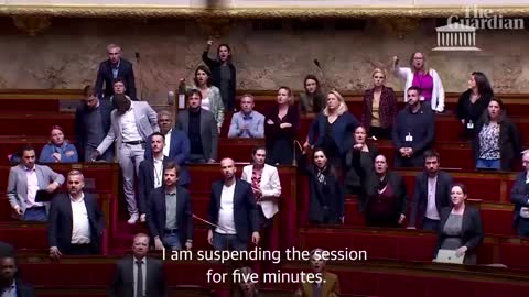 Moment a French lawmaker shouts 'Go back to Africa' during fellow MP's speech