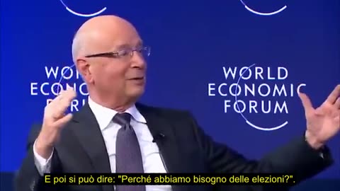 Klaus Schwab annuncia a Davos che presto potremo fare a meno delle elezioni