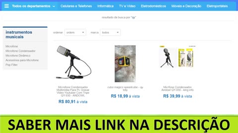 Microfone Condensador Multimídia Para Pc Gravar Video Youtuber Com Tripe QY-930 - ANDOWL