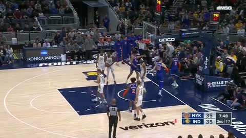 RJ Barrett with the and-1 jam vs the Pacers