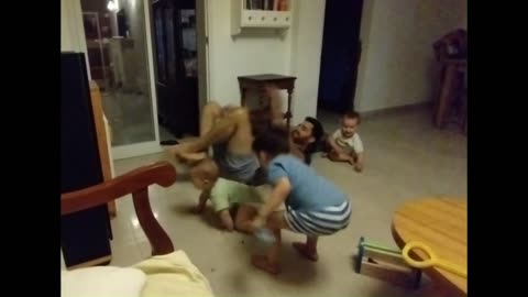 Dad Hilariously Tries To Stop Twins From Touching Stereo