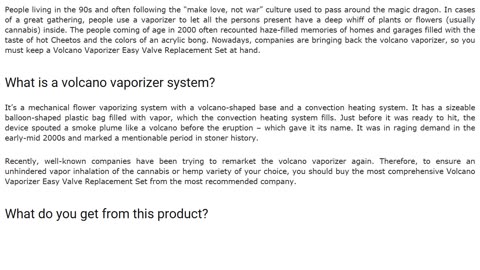 Knowing the Use and Utility of Volcano Vaporizer Easy Valve Replacement Set