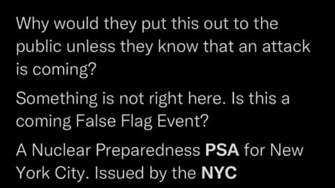 NYC releases a PSA on what to do in a nuclear attack