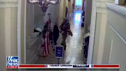 CP officers escorting Jacob Chansley throughout the capitol on Jan 6th