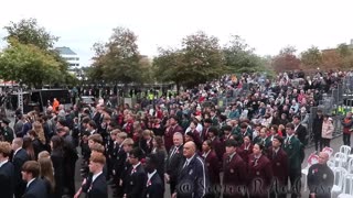 Rector David Bovey and Palmerston North Boys' High School attend the Anzac Civil Ceremony