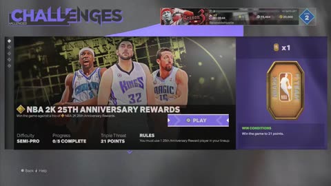 NBA 2K24 MyTeam Season 3 25th Anniversary Rewards Challenge Game 1 #2k #gameplay #nocommentary #fyp