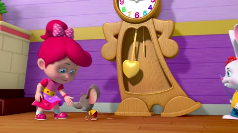 Hickory Dickory Dock Nursery Rhyme With Lyrics - Cartoon Animation Rhymes from Betty & Bunny!