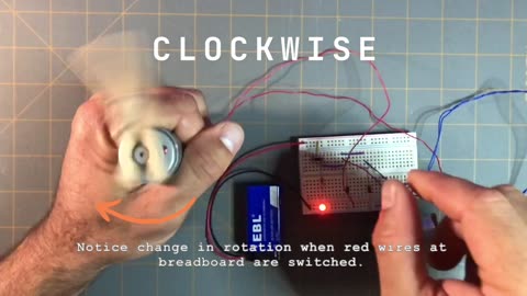 DC Motor Clockwise and Counterclockwise Rotation Demonstration - Robot Project: Scrubberbot