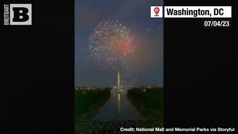 THIS ONE'S FOR YOU, GEORGIE! Fireworks EXPLODE over Washington Monument