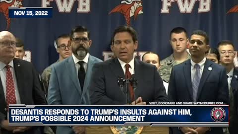 DeSantis Responds To Trump Before Possible POTUS Run Announcemement