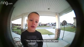 Dad Helps His Son Change The TV Through Their Ring Video Doorbell