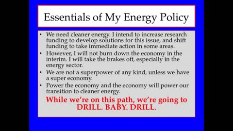 Essentials of My Energy Policy